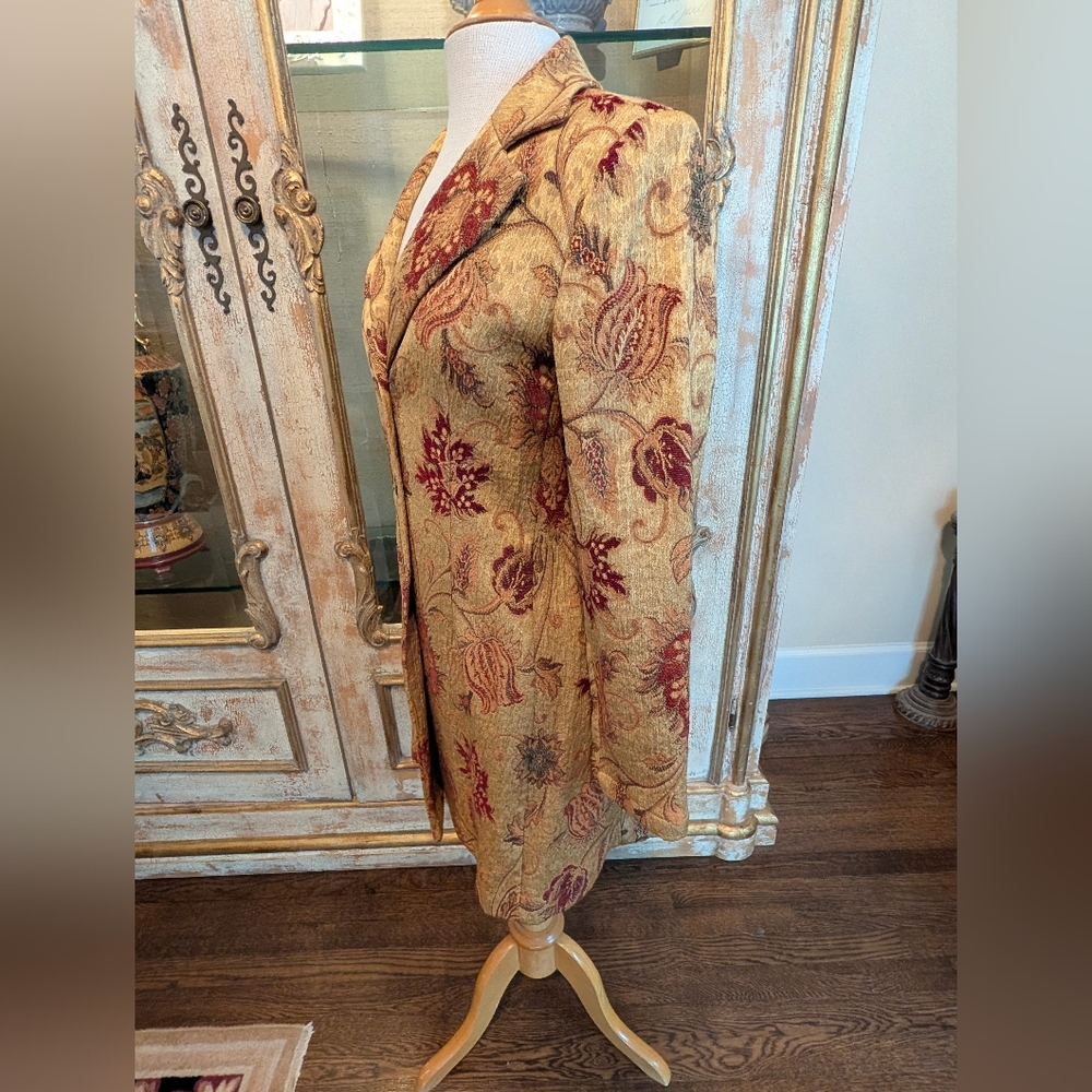 CAbi Tapestry Gold Brocade Guinevere Coat - Picture 4 of 7
